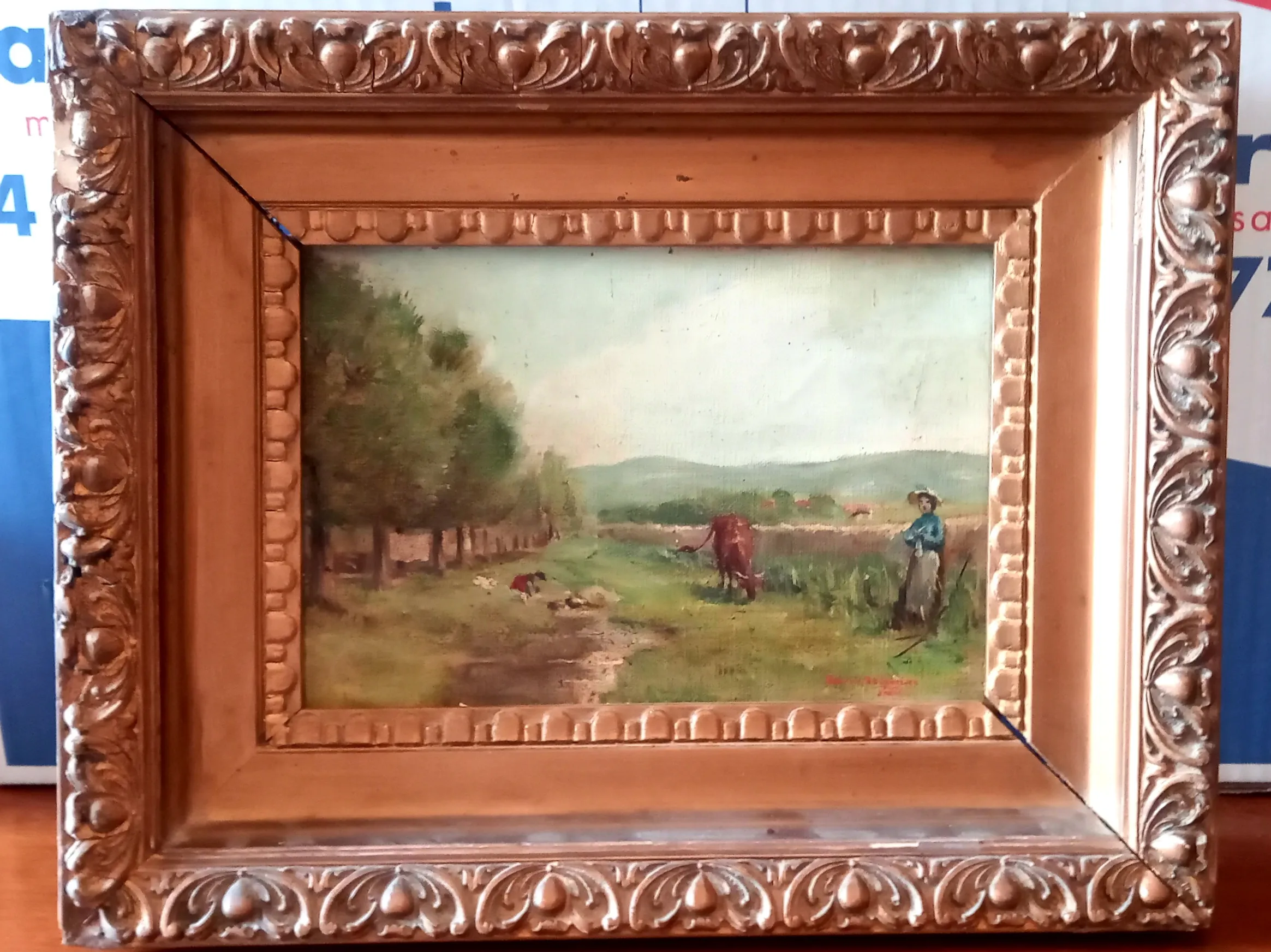 Tableau ancien à vendre chez un antiquaire près de Lyon
