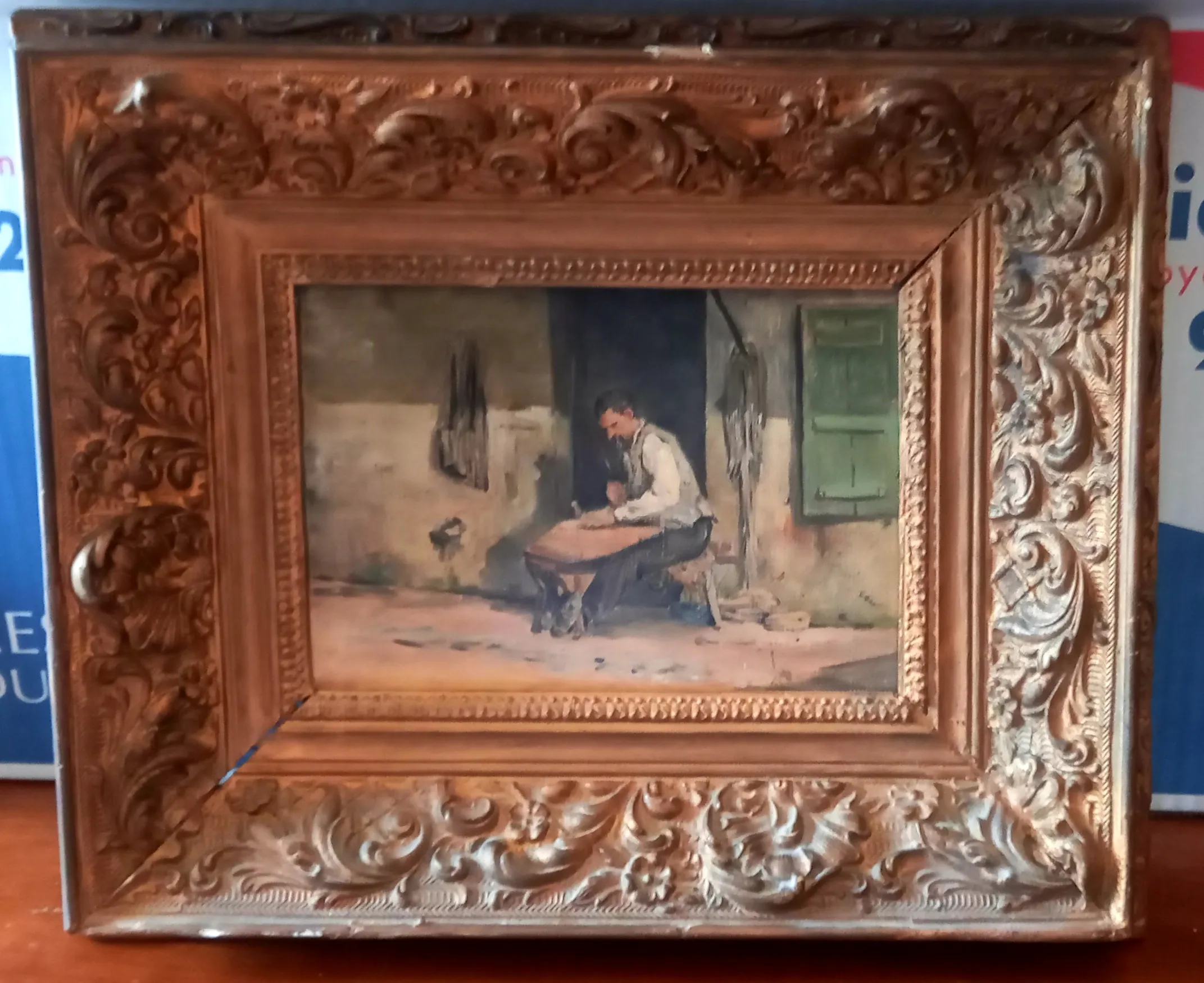 Tableau ancien à vendre chez un antiquaire près de Lyon