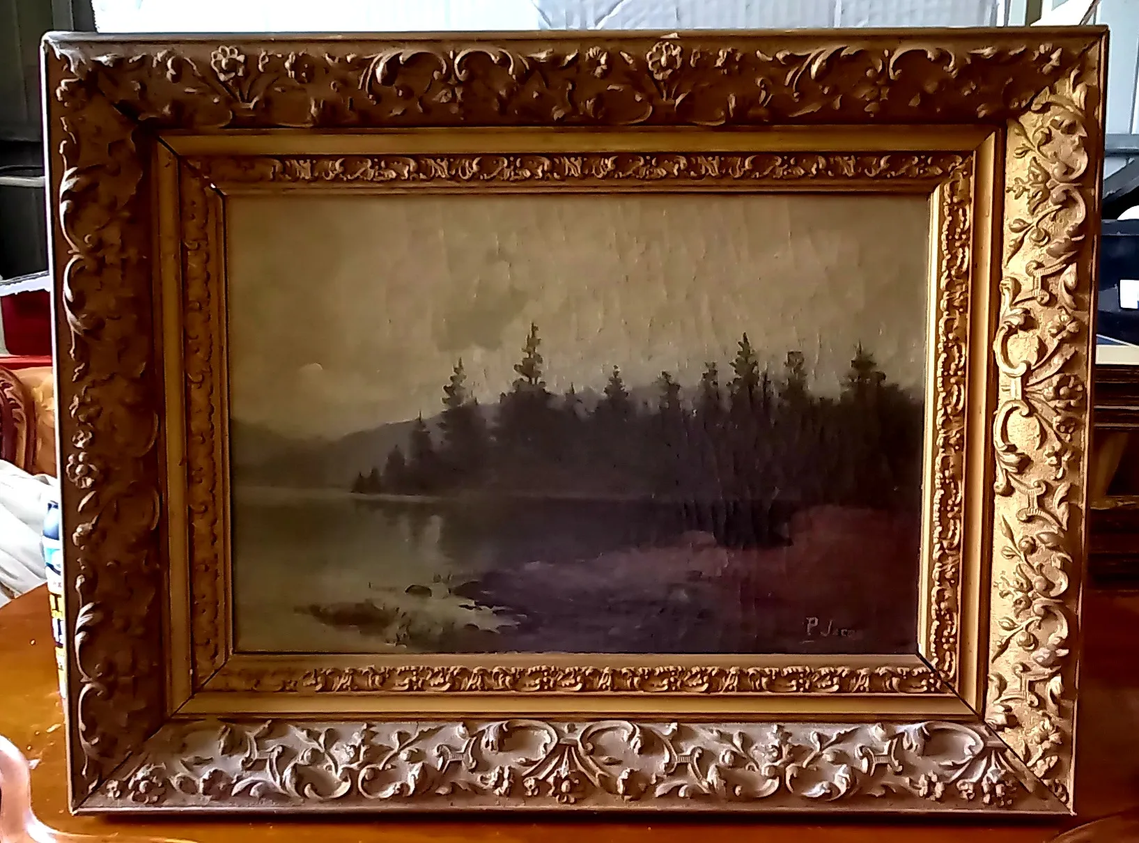 Tableau ancien à vendre chez un antiquaire près de Lyon