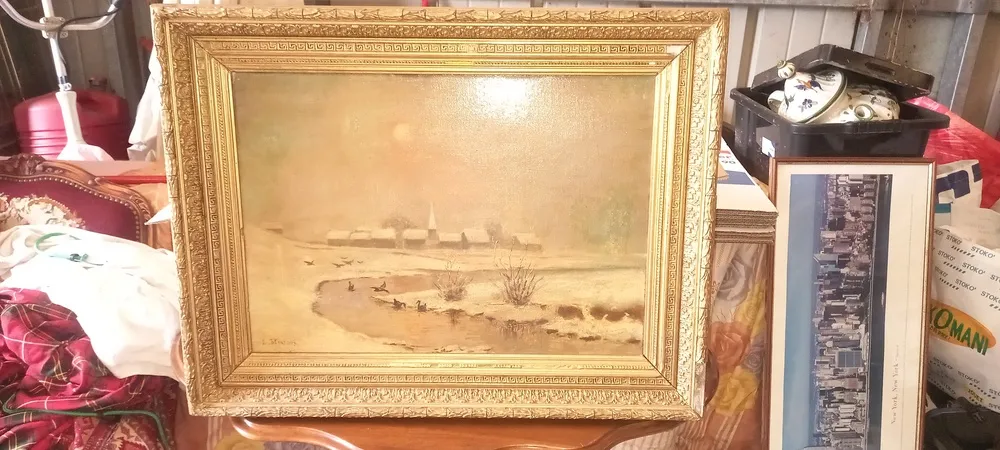Tableau ancien à vendre chez un antiquaire près de Lyon